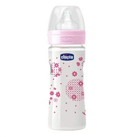 CHICCO FEEDING 250ML PINK 4M+